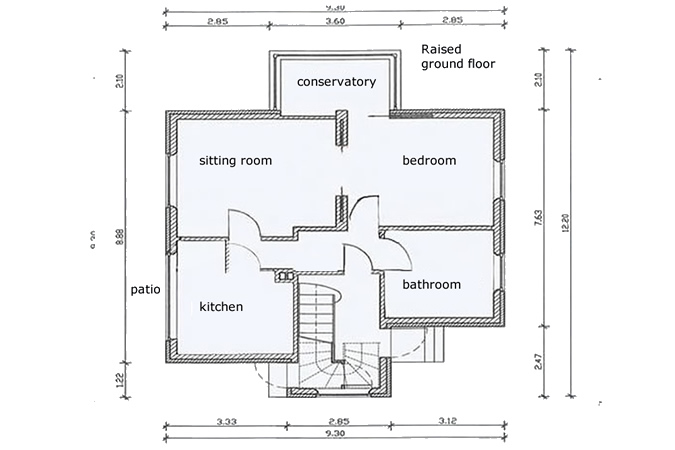 Grundriss Wohnung 1