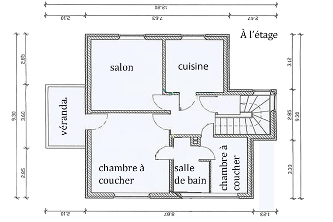 Appartement 2 plan de l’étage